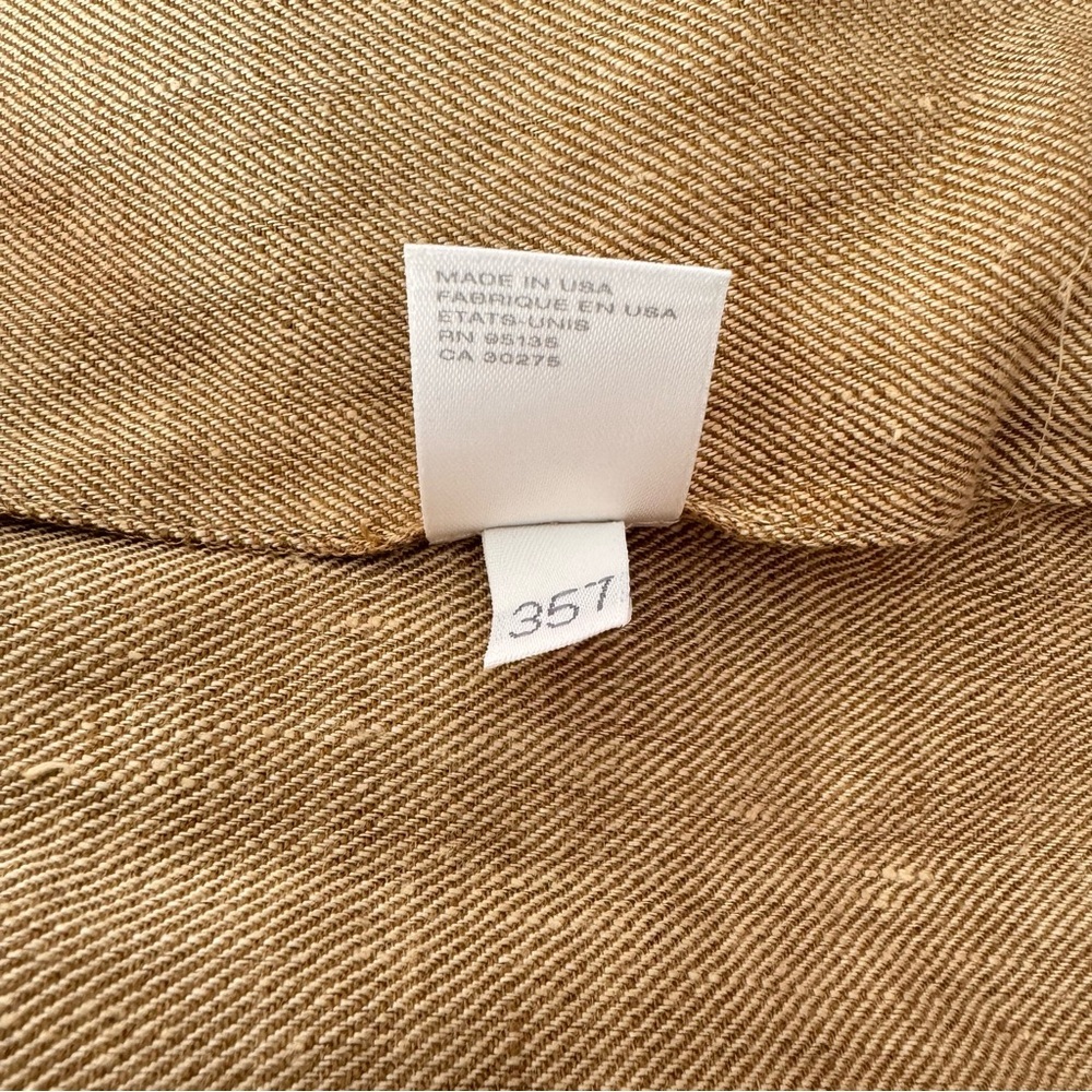 Lafayette 148 New York Linen Wooden Toggle Button Blazer Jacket Tan Beige 12 - Picture 9 of 11
